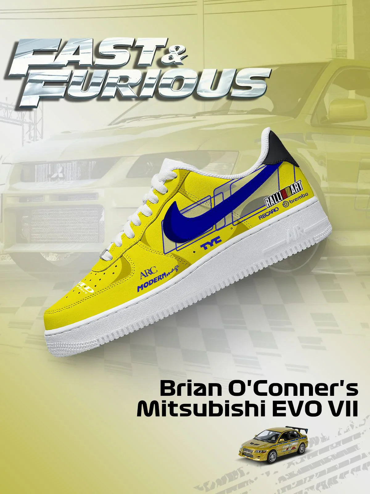 Brian O'Conner's EVO VII Design Shoes F1
