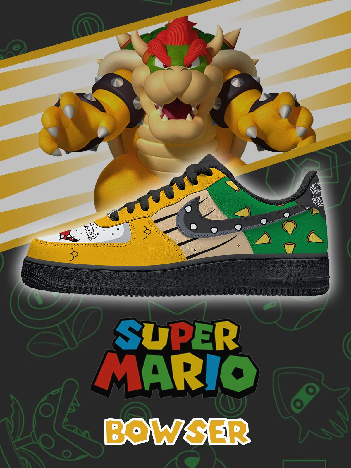 Bowser limited edition Design Shoes F1
