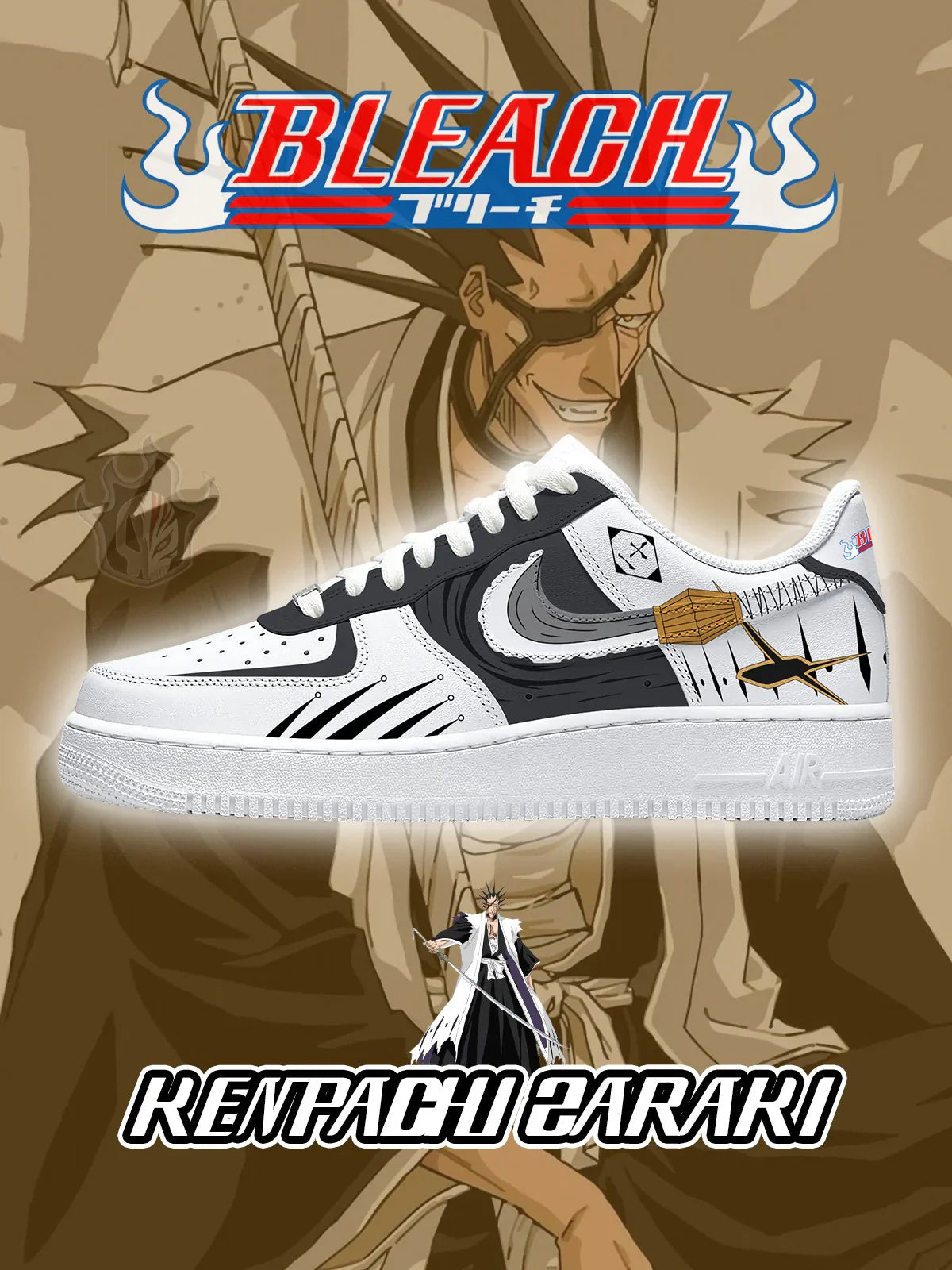 Kenpachi Zaraki limited edition Design Shoes F1