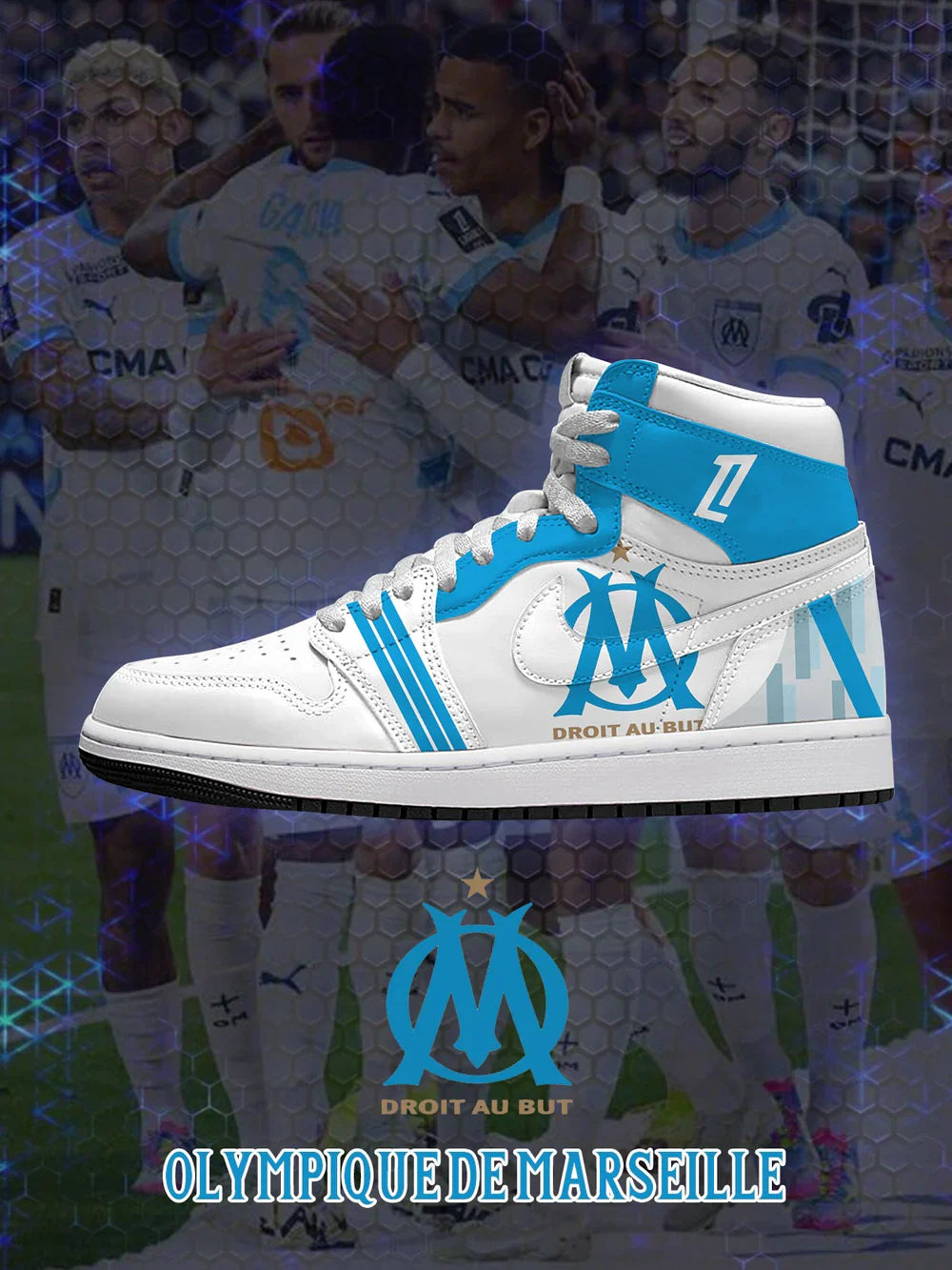 Marseille (Adult and kids size available) Limited Edition Design Shoes J1