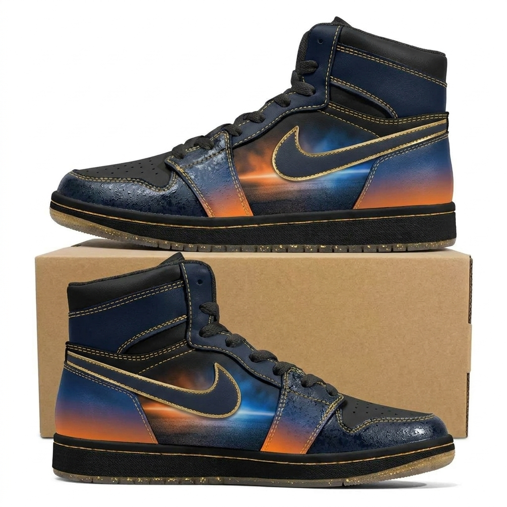 Midnight Borough Haze Design Shoes J1