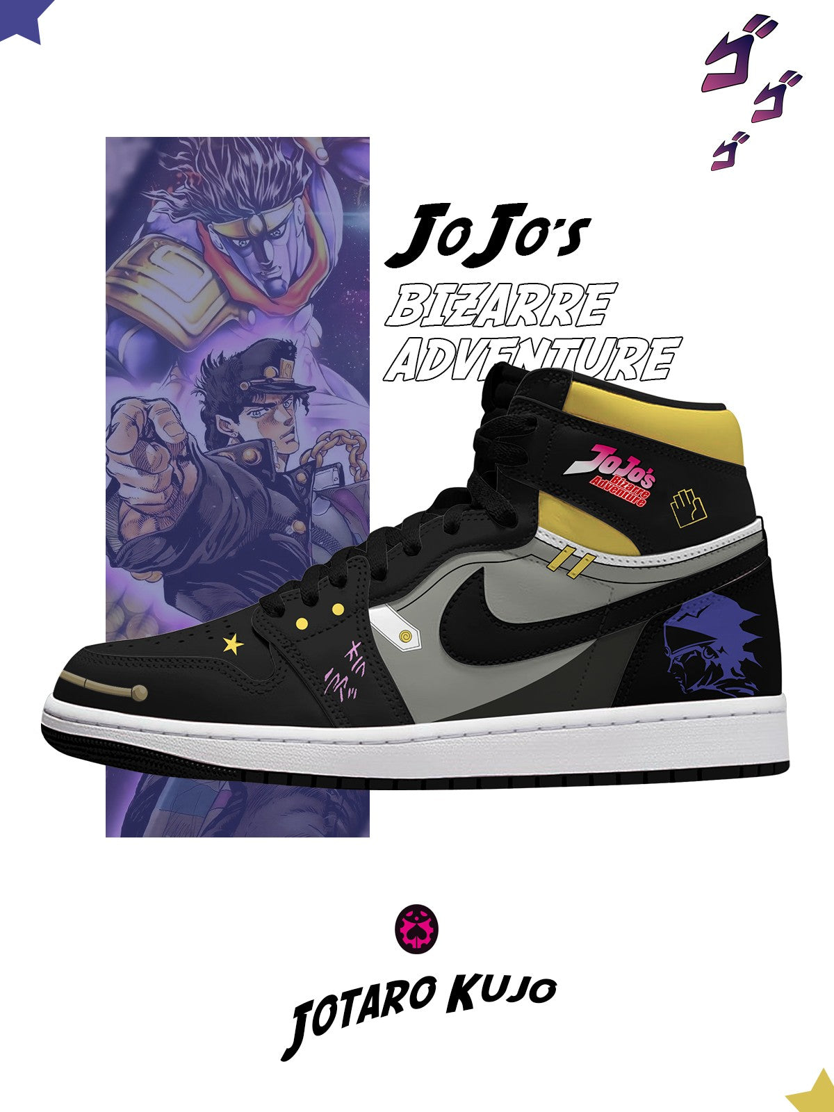 Jotaro Kujo V.1 Custom High-Top Sneakers Design Shoes J1