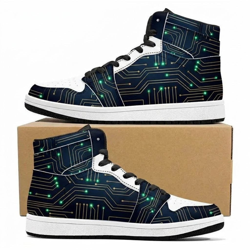 Midnight Support Grid Design Shoes J1