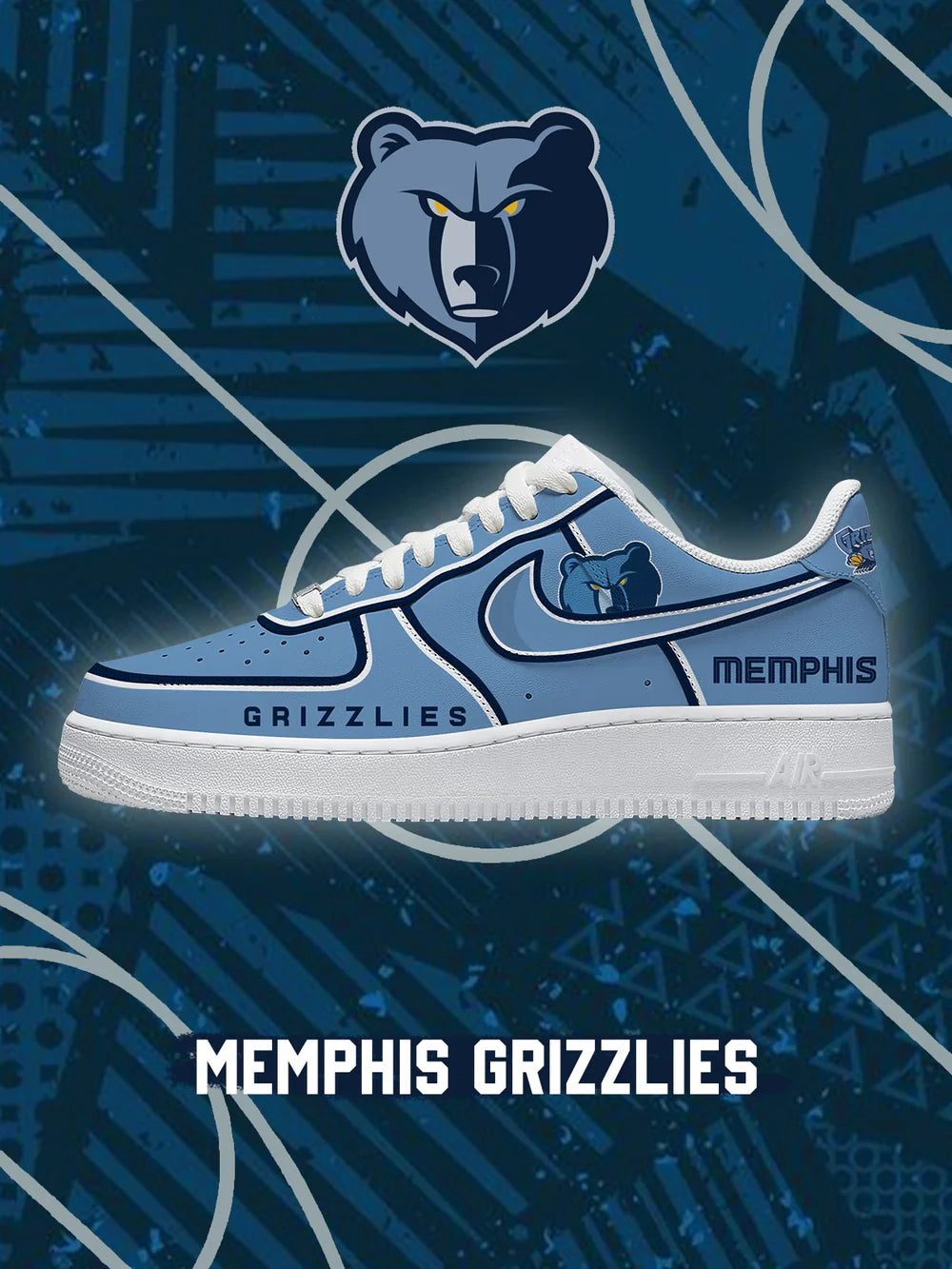 Memphis Basketball limited edition Design Shoes F1