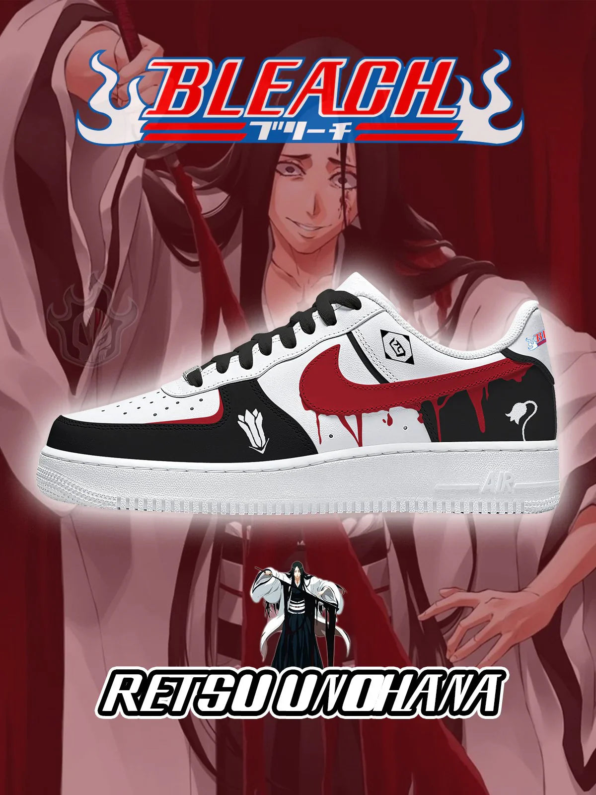 Retsu Unohana limited edition Design Shoes F1