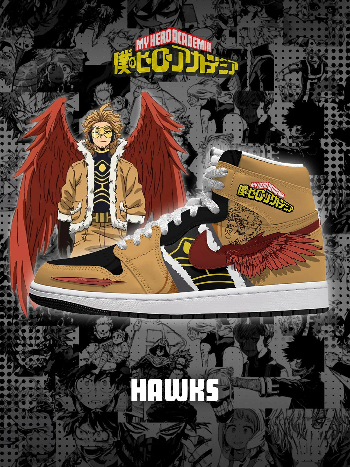 Hawks (Adult and kids size available) Limited Edition Design Shoes J1