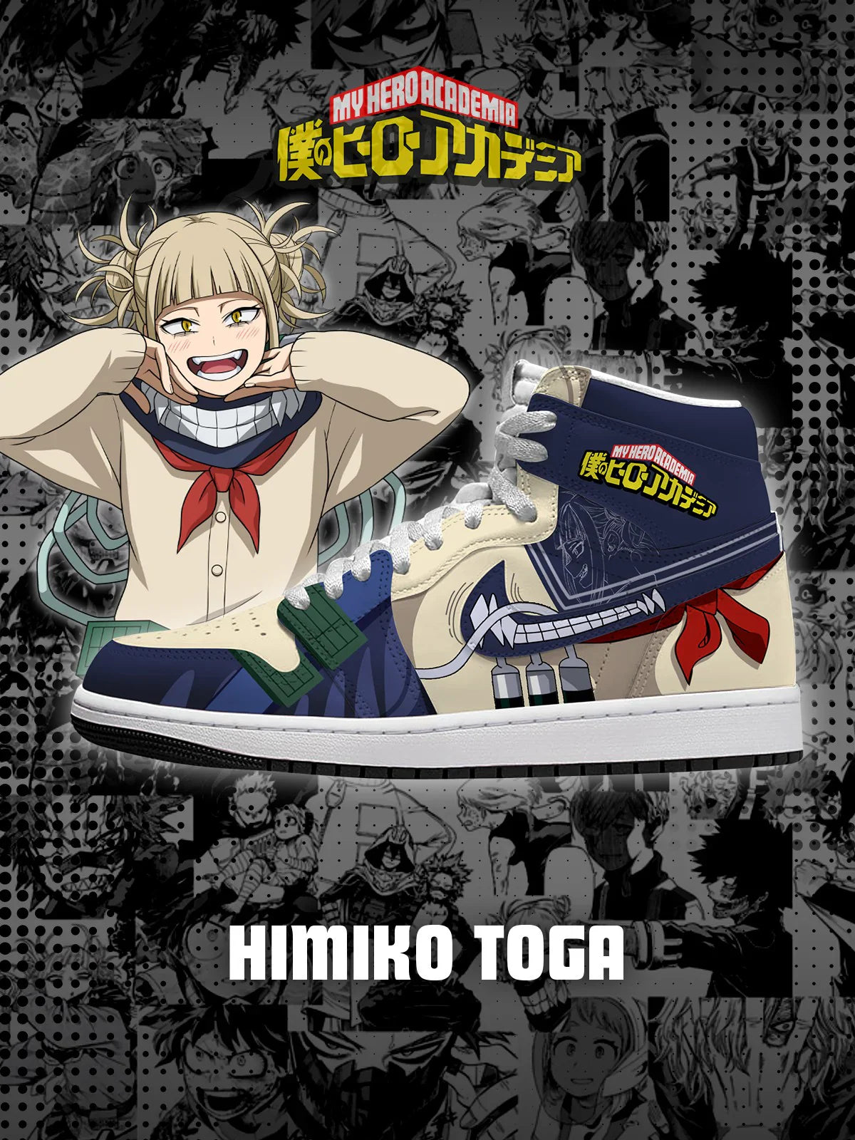 Himiko Toga (Adult and kids size available) Limited Edition Design Shoes J1