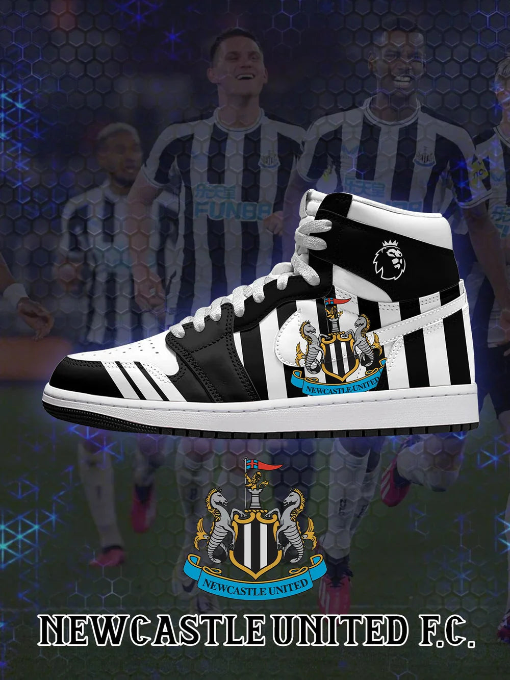 Newcastle (Adult and kids size available) Limited Edition Design Shoes J1