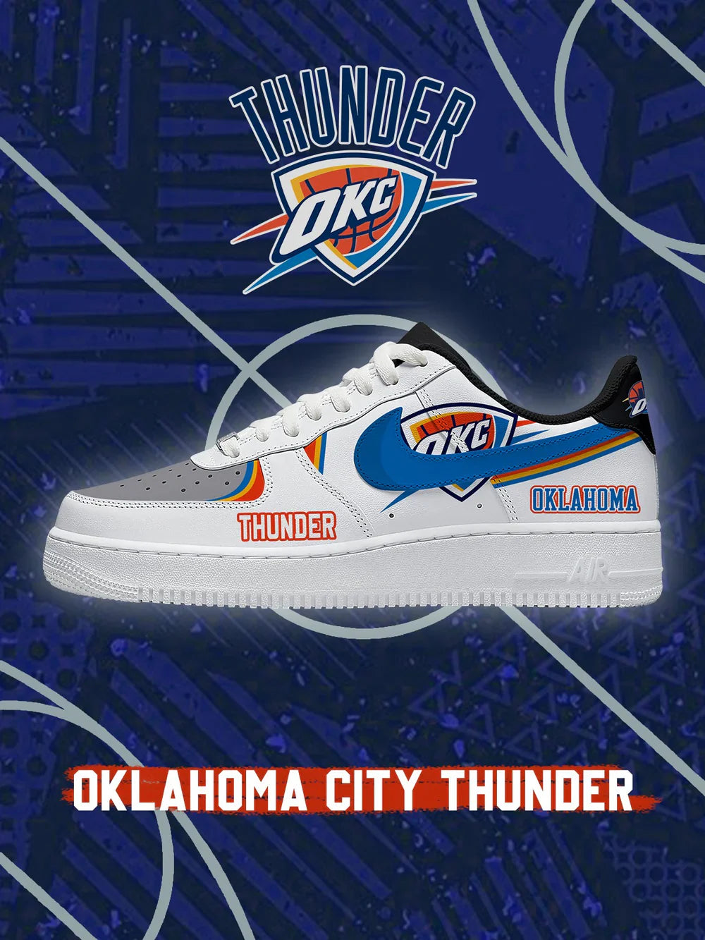 Oklahoma City Basketball limited edition Design Shoes F1