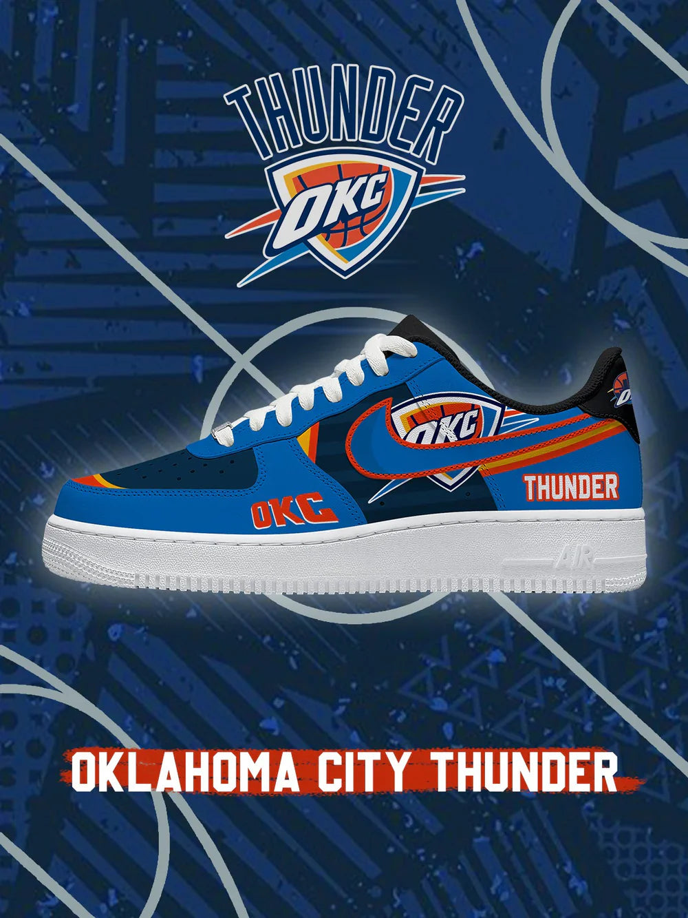 Oklahoma City Basketball limited edition Design Shoes F1