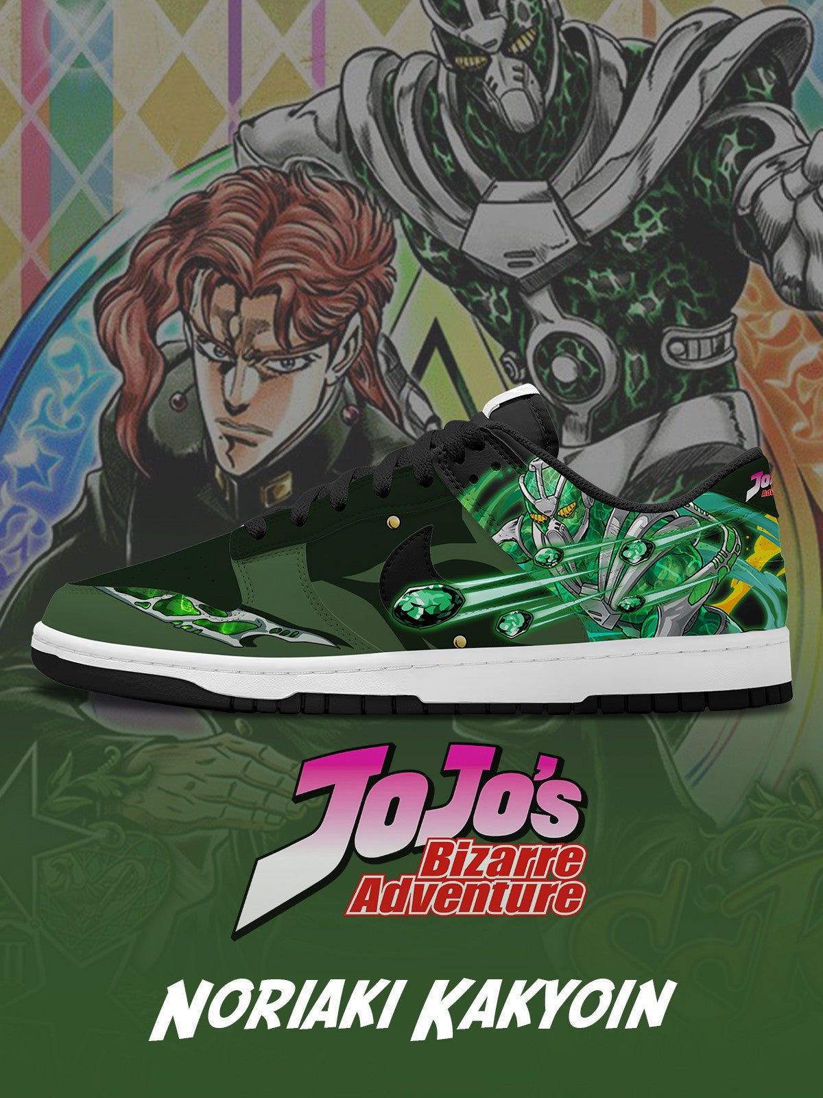 Noriaki Kakyoin V.2 Custom Court-Low Sneakers Design Shoes DK