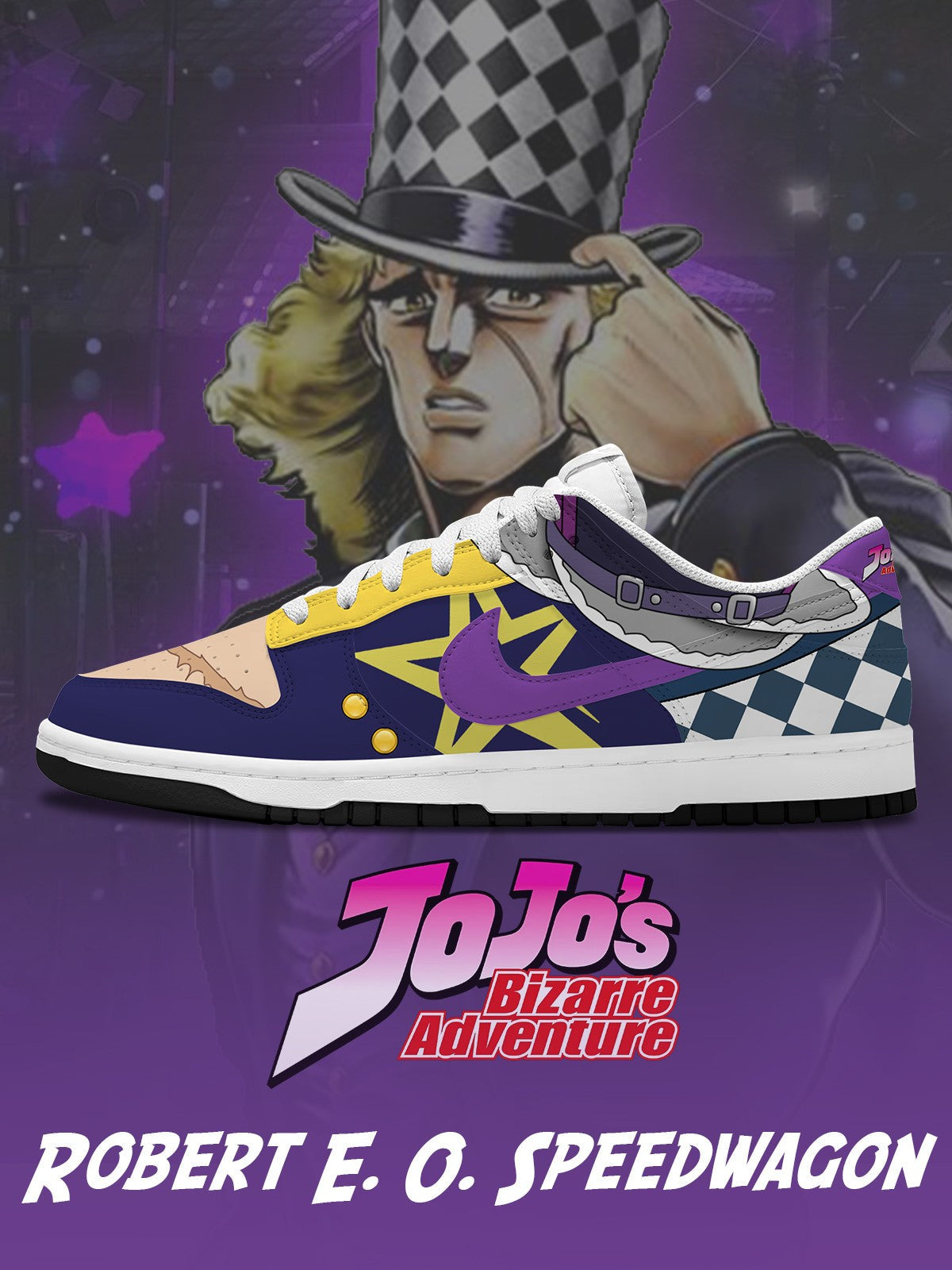 Robert E. O. Speedwagon V.2 Custom Court-Low Sneakers Design Shoes DK