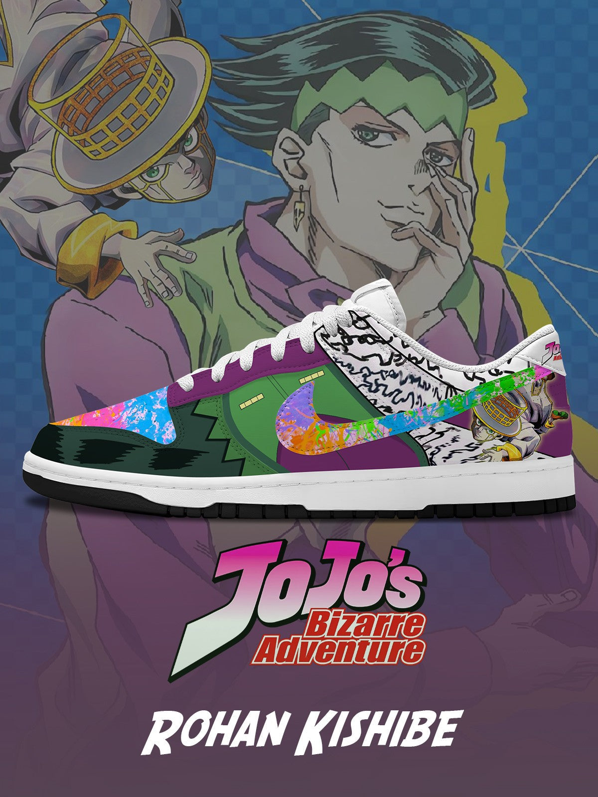 Rohan Kishibe V.2 Custom Court-Low Sneakers Design Shoes DK