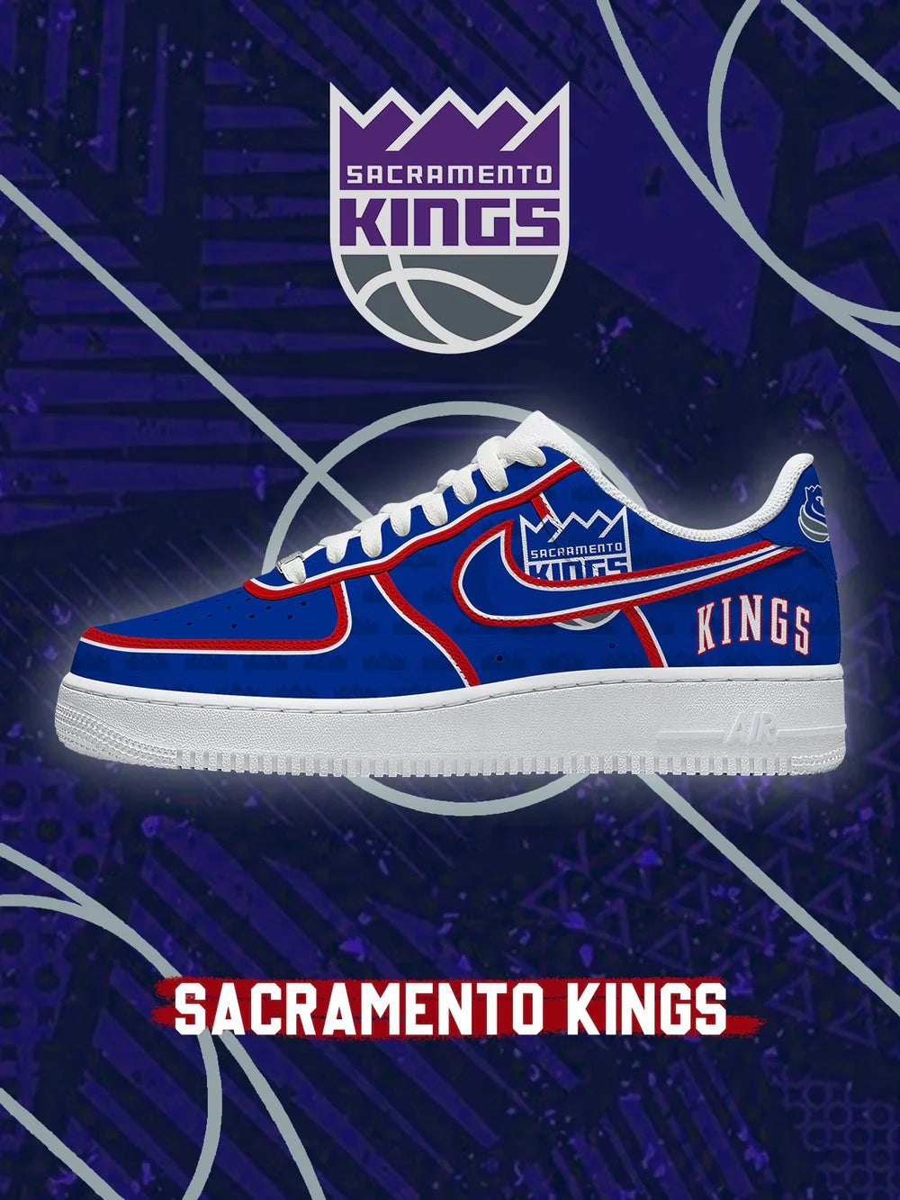 Sacramento Basketball limited edition Design Shoes F1