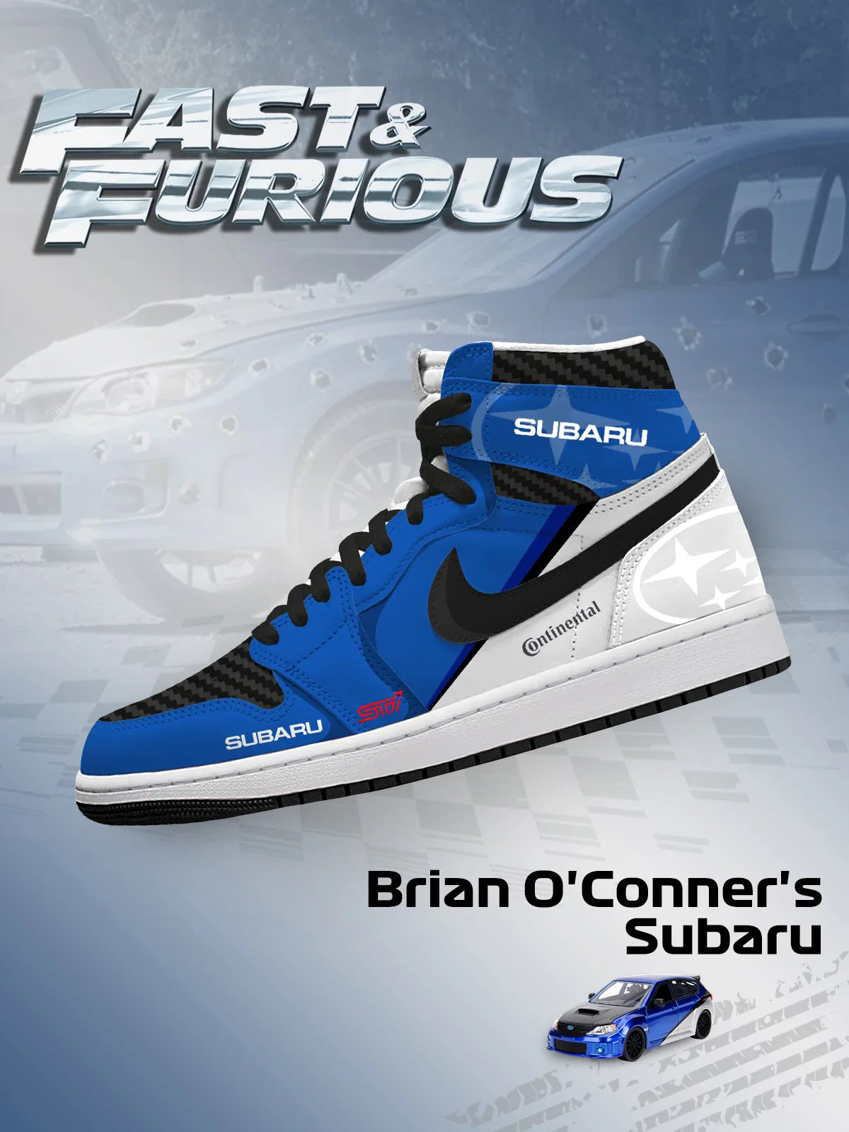 Brian O'Conner's Impreza WRX STI Design Shoes J1