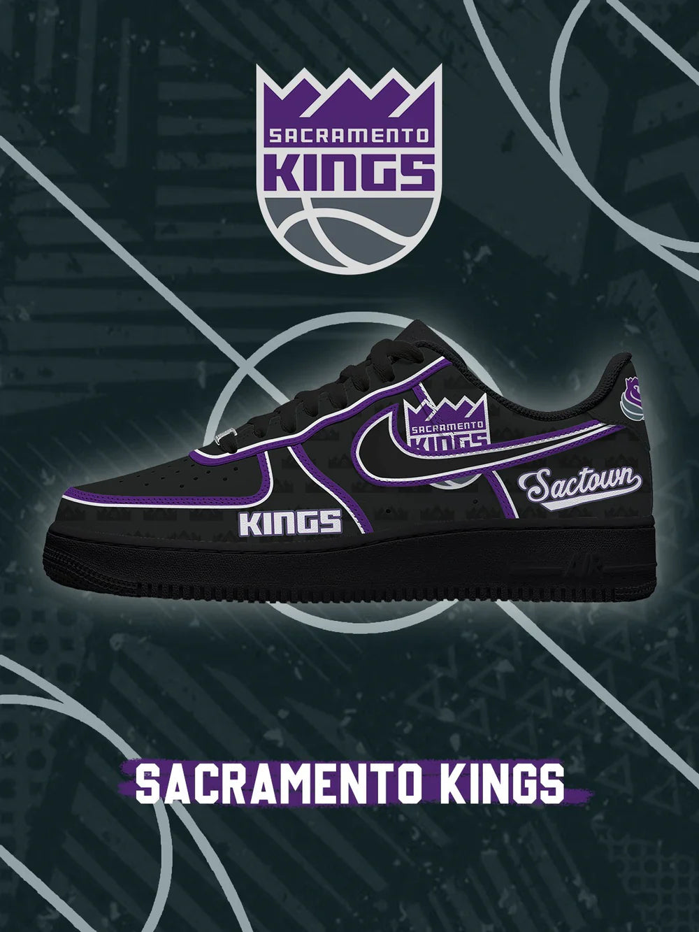 Sacramento Basketball limited edition Design Shoes F1