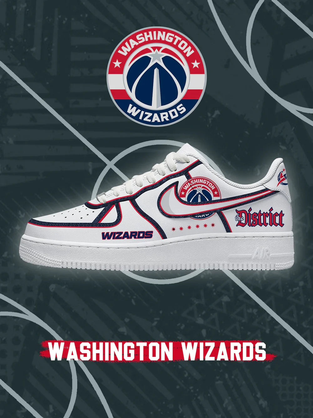 Washington Basketball limited edition Design Shoes F1
