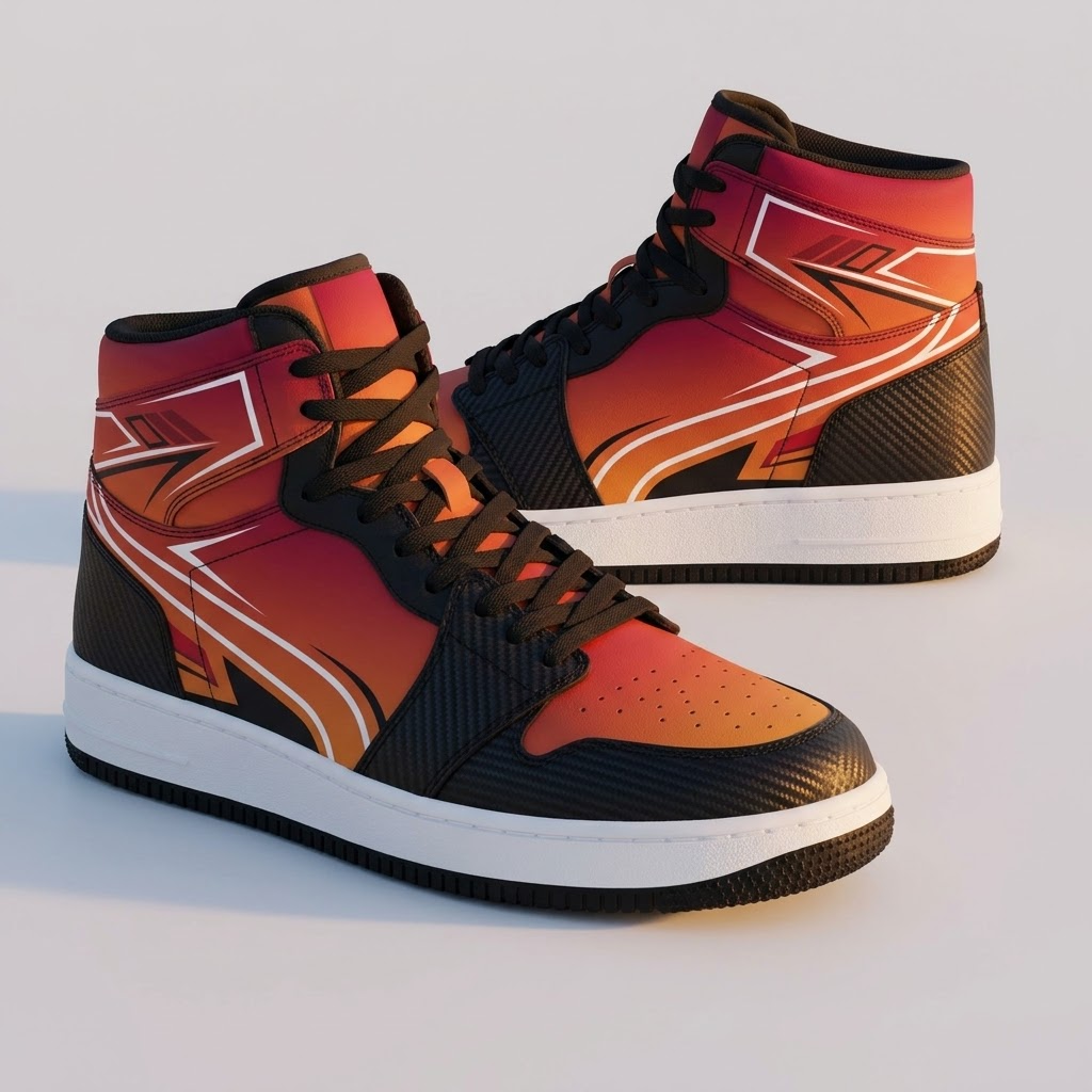 Japanese GP Pit-Lane Energy Sunset Circuit Design Shoes F1