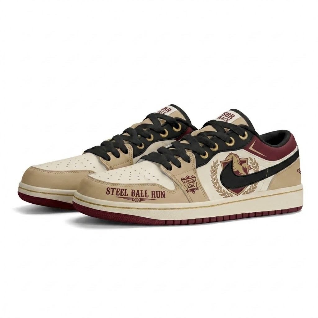 Horse Crest Finishline Design Shoes J1