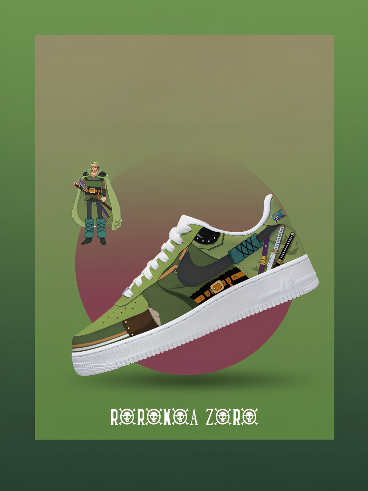 Roronoa Zoro Design Shoes F1