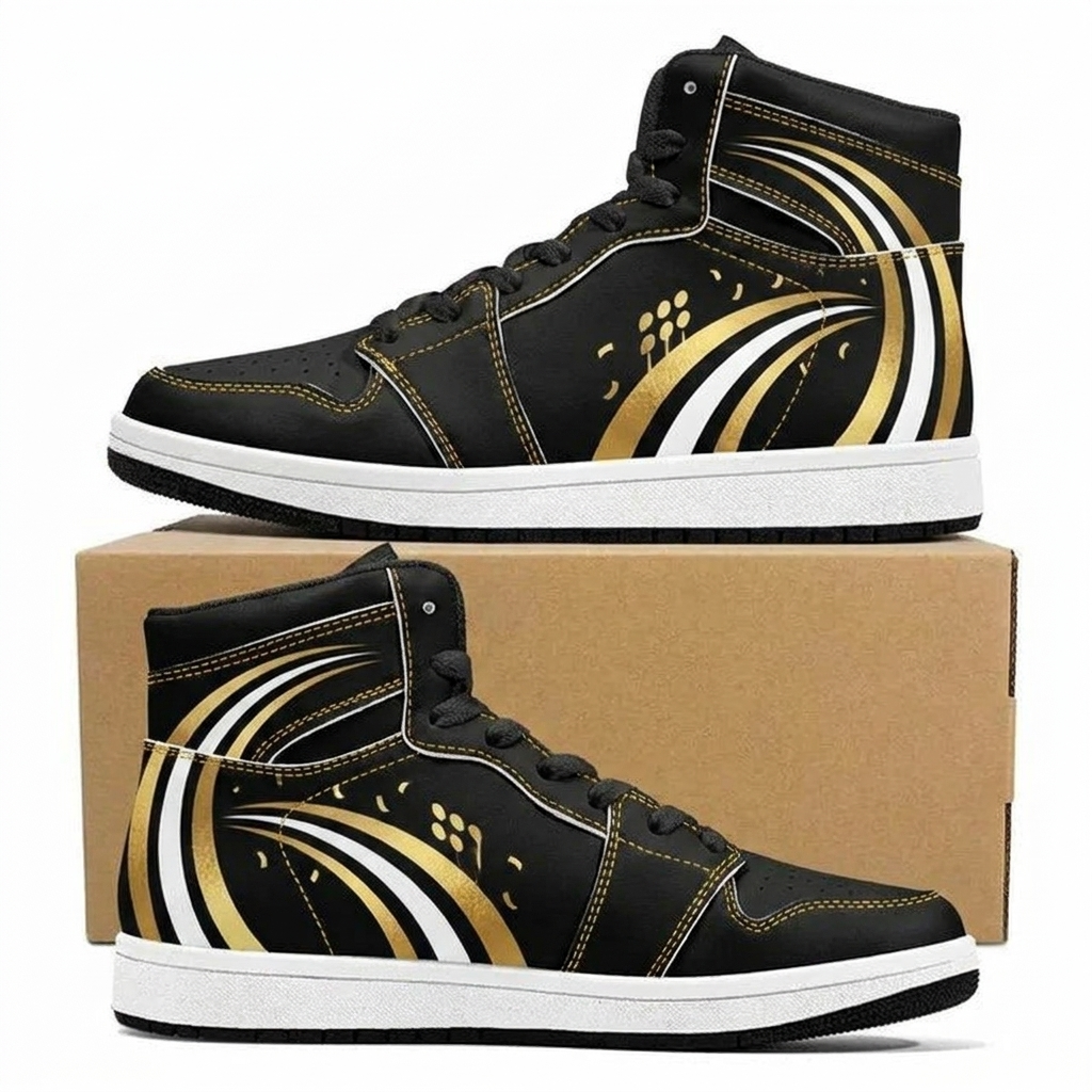 Confetti Arc Noir Design Shoes J1