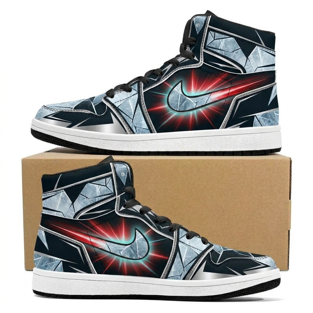 Red Goal Lamp Design Shoes J1