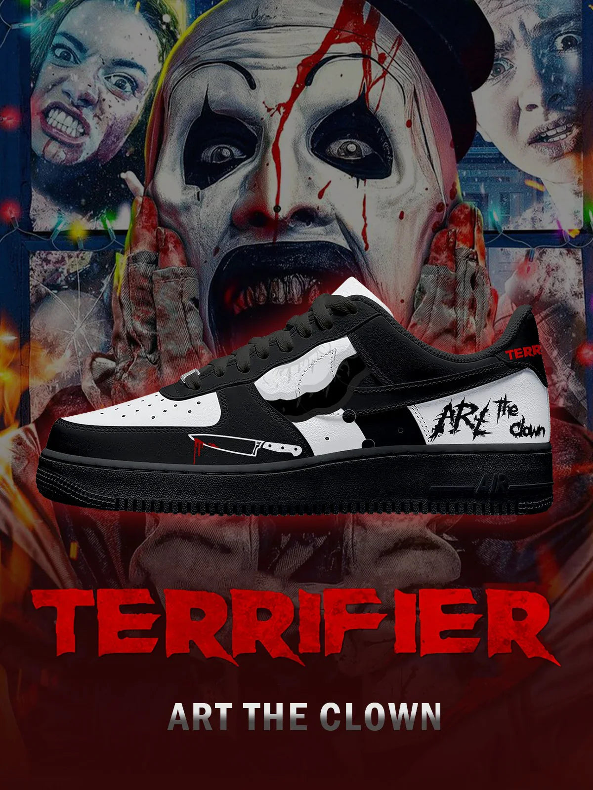 Art the Clown Design Shoes F1