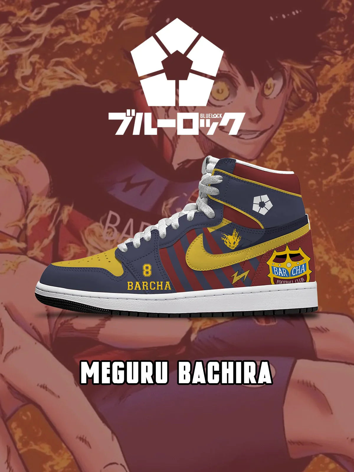 Meguru Bachira (Adult and kids size available) Limited Edition Design Shoes J1