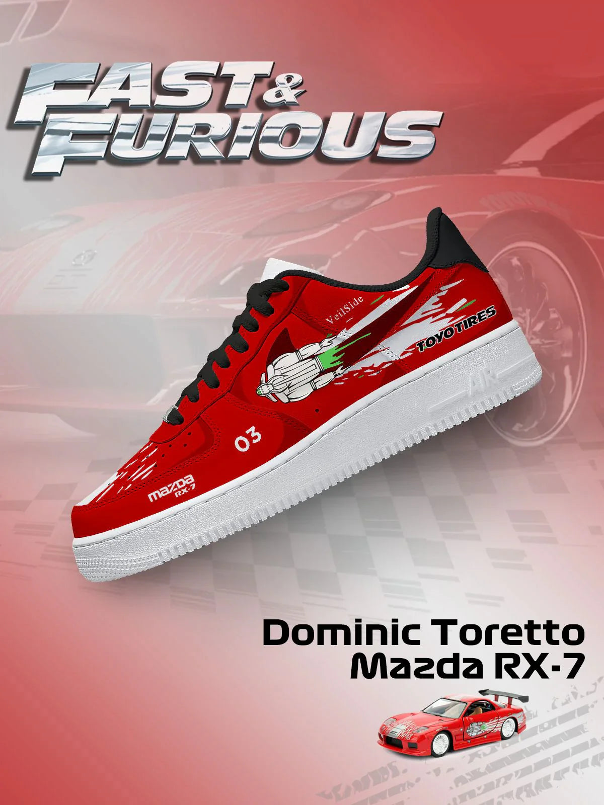 Dominic Toretto RX-7   Design Shoes F1