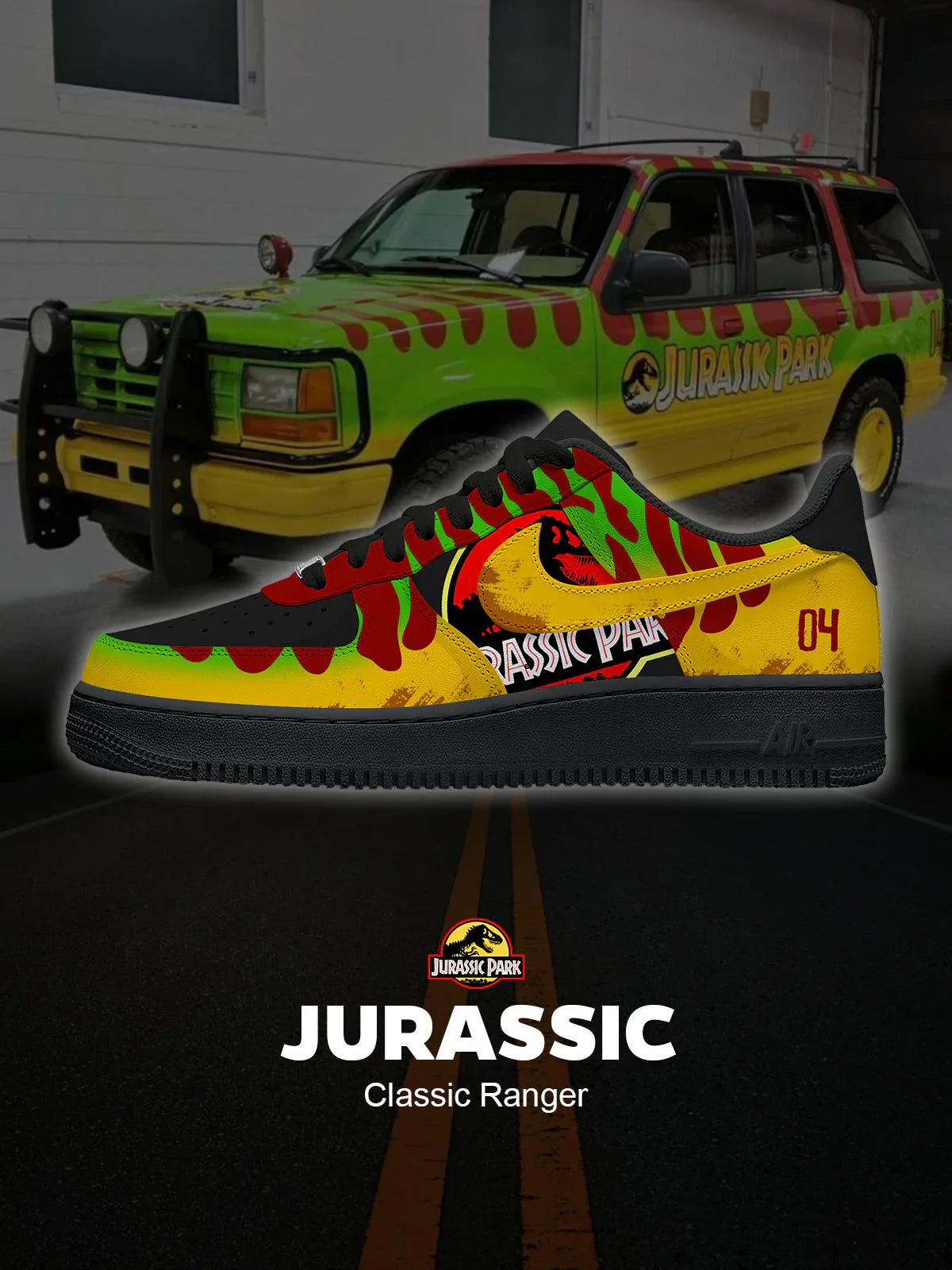 Custom Printed J Park Classic Ranger Design Shoes F1