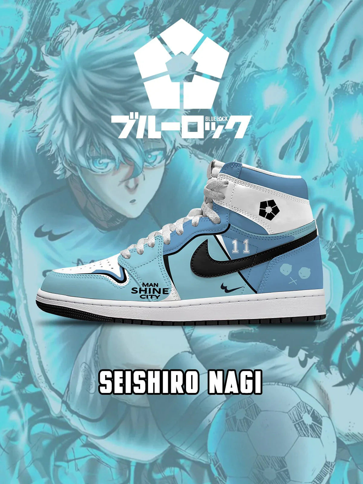 Seishiro Nagi (Adult and kids size available) Limited Edition Design Shoes J1