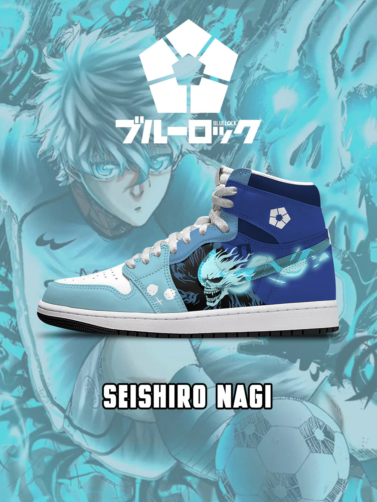 Seishiro Nagi (Adult and kids size available) Limited Edition Design Shoes J1