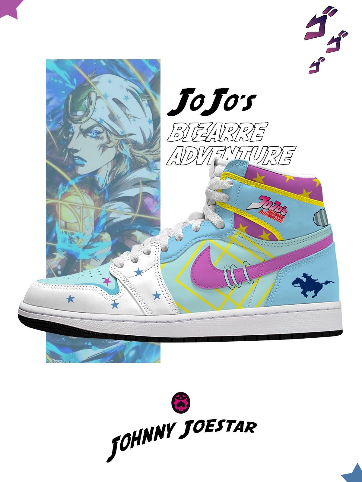 Johnny Joestar V.1 Custom High-Top Sneakers Design Shoes J1
