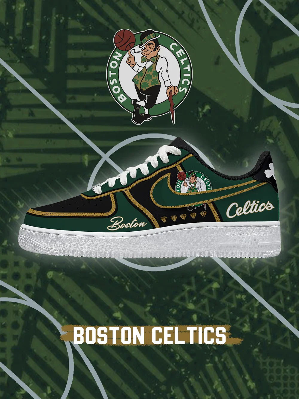 Boston Basketball limited edition Design Shoes F1