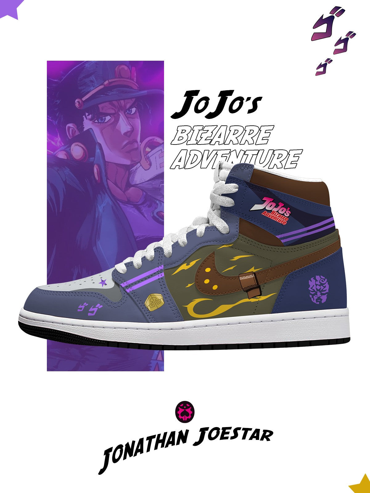 Jonathan Joestar V.1 Custom High-Top Sneakers Design Shoes J1