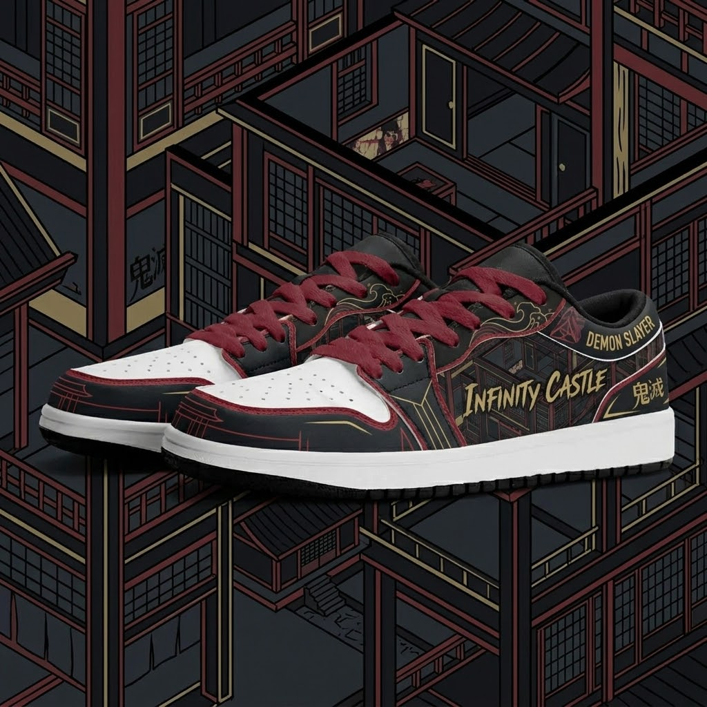 Infinity Castle Grid Design Shoes J1