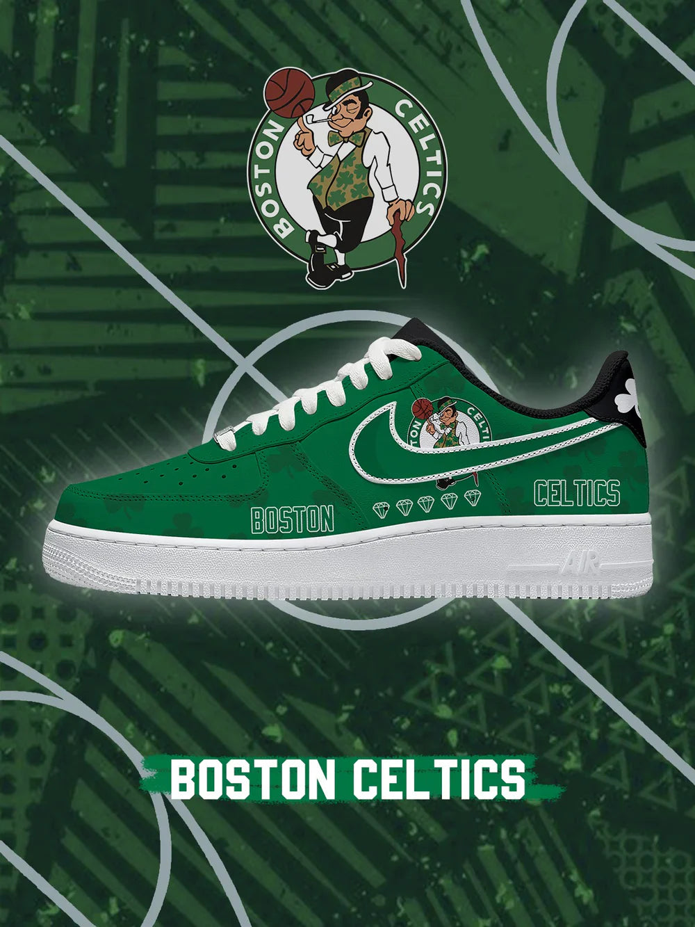 Boston Basketball limited edition Design Shoes F1
