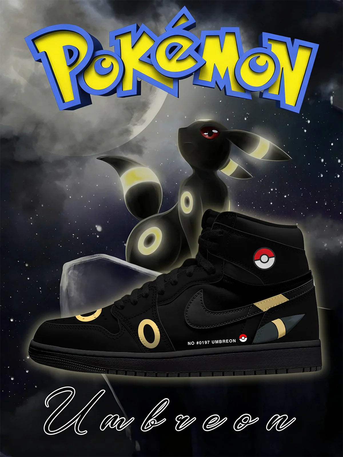 Umbreon (Adult and kids size available) Limited Edition Design Shoes J1