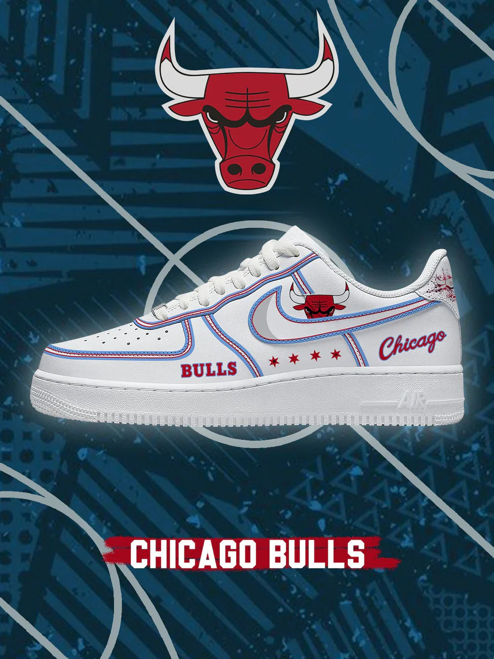 Chicago Basketball limited edition Design Shoes F1