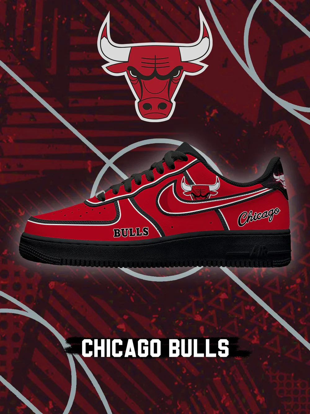 Chicago Basketball limited edition Design Shoes F1