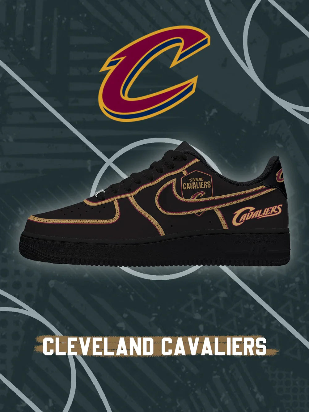 Cleveland Basketball limited edition Design Shoes F1