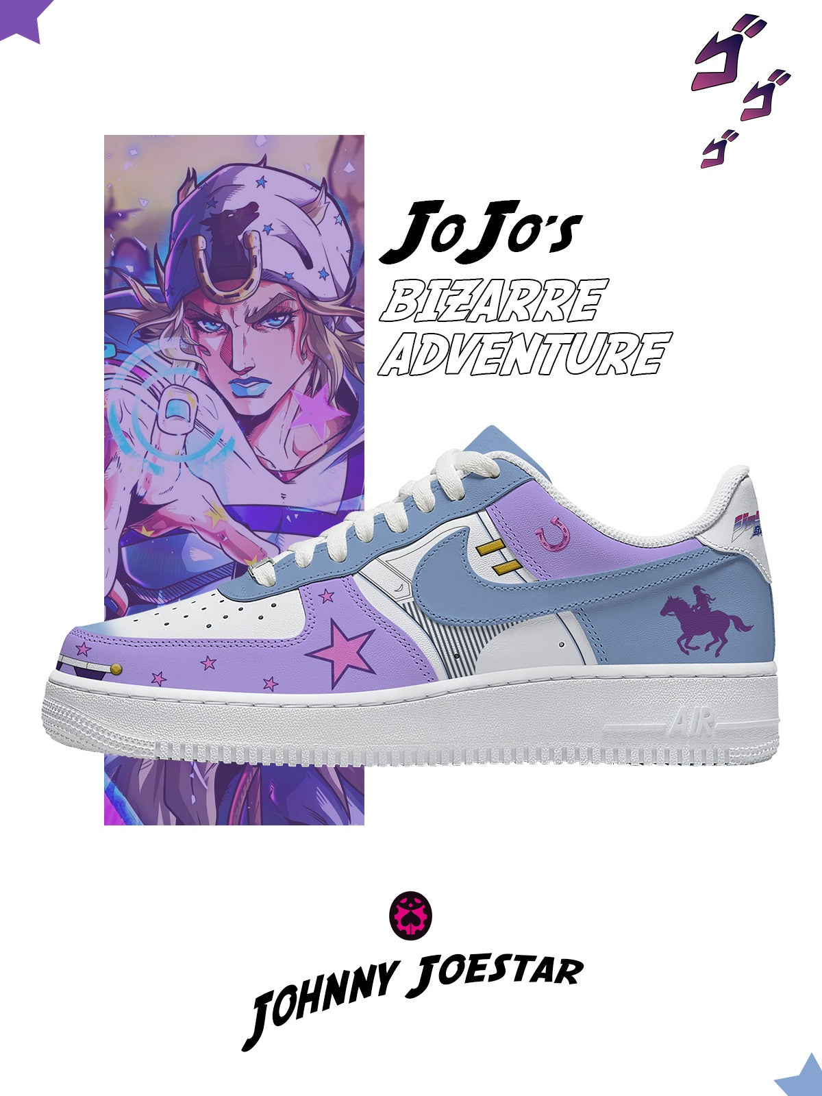 Johnny Joestar V.3 Custom Air-Style Sneakers Design Shoes F1