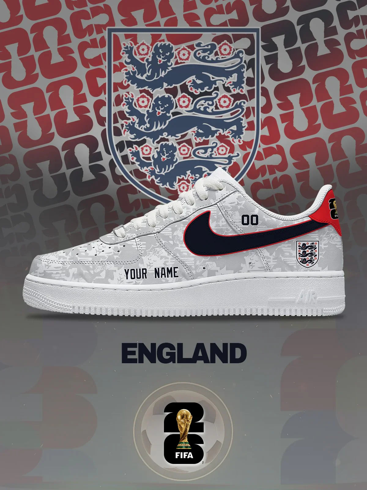 World Cup 2026 England Design Shoes F1