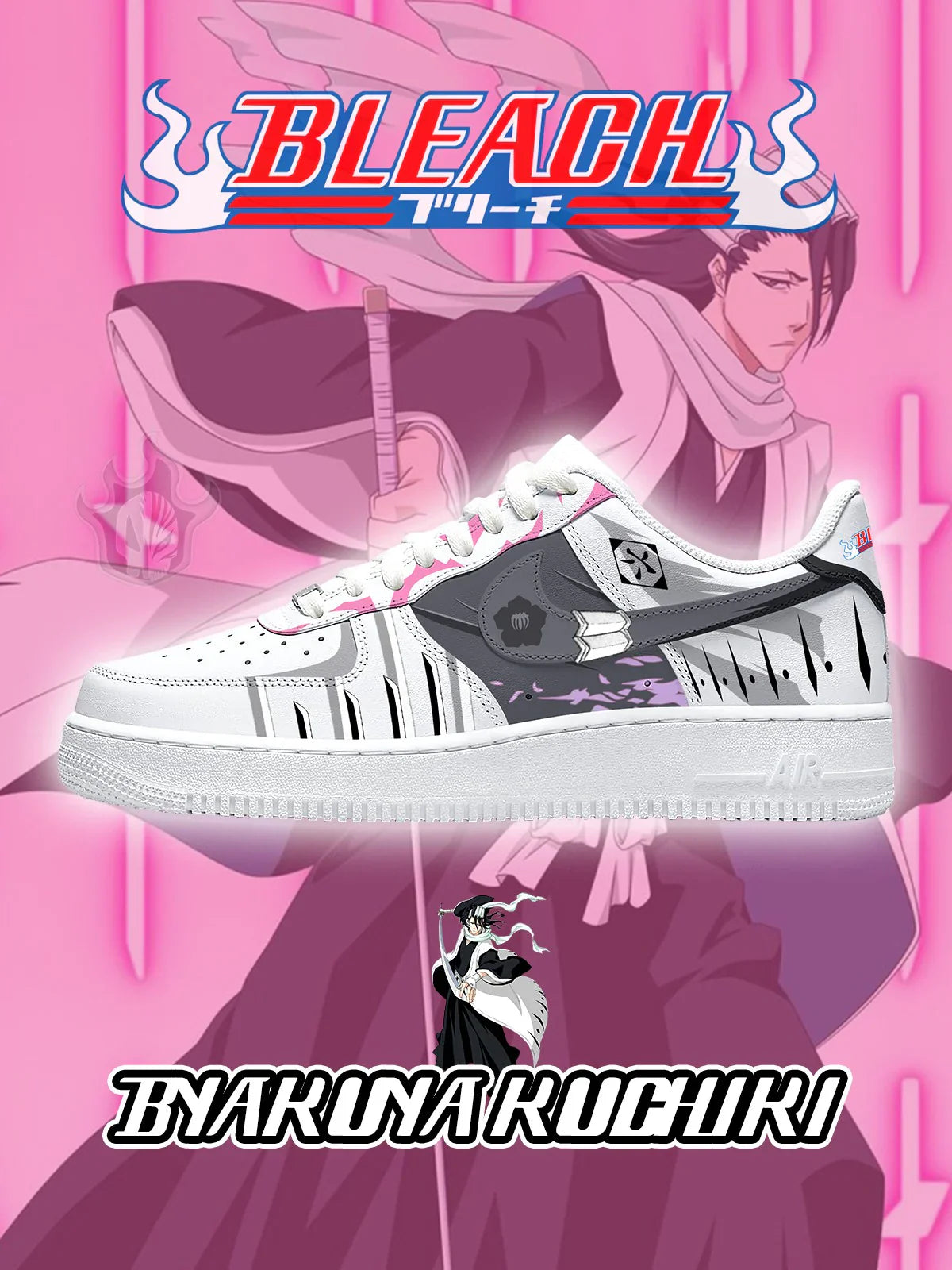 Byakuya Kuchiki  limited edition Design Shoes F1