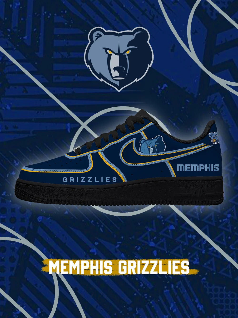 Memphis Basketball limited edition Design Shoes F1