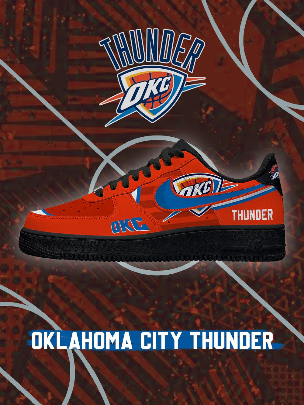 Oklahoma City Basketball limited edition Design Shoes F1