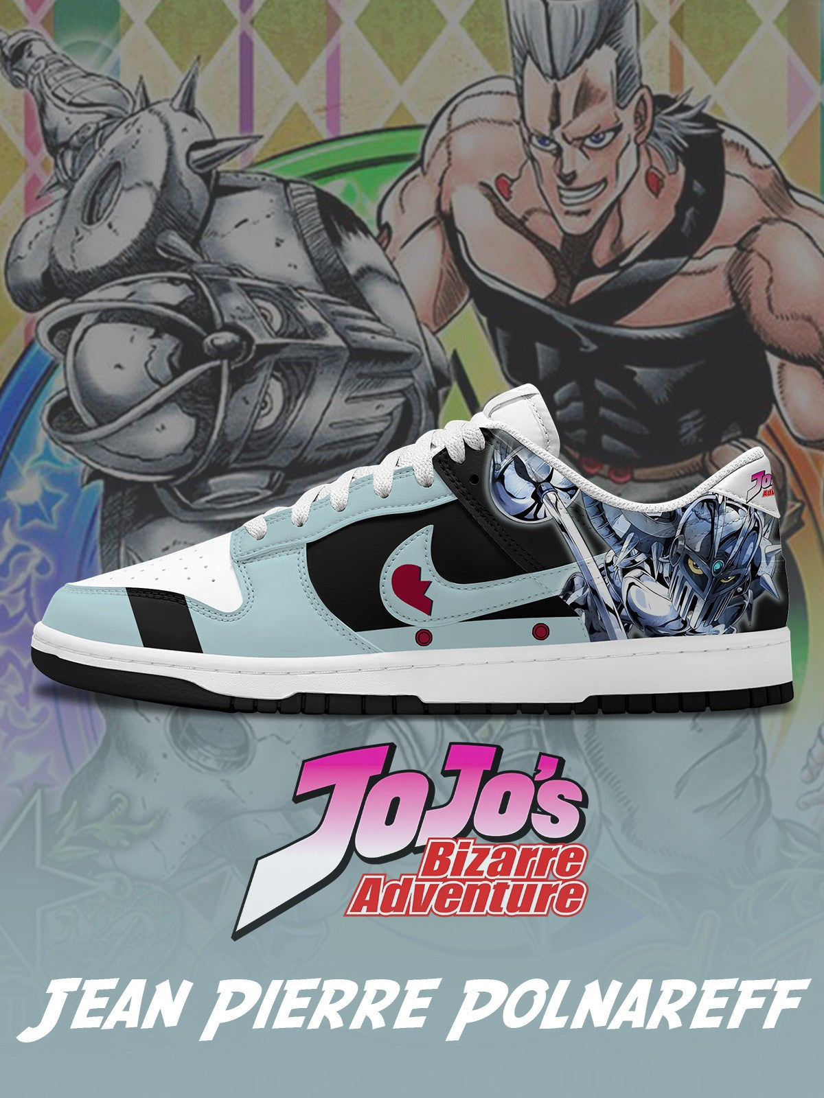 Jean Pierre Polnareff V.2 Custom Court-Low Sneakers Design Shoes DK