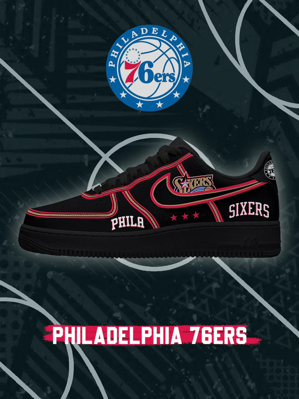 Philadelphia Basketball limited edition Design Shoes F1