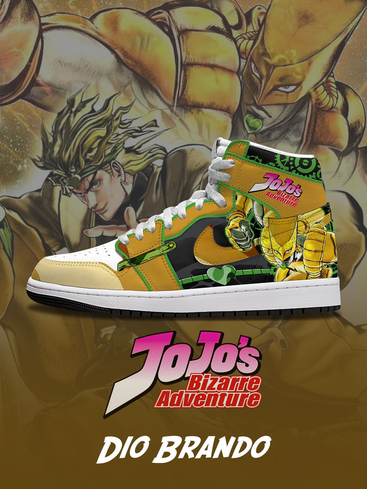 Dio Brando V.2 Custom High-Top Sneakers Design Shoes J1