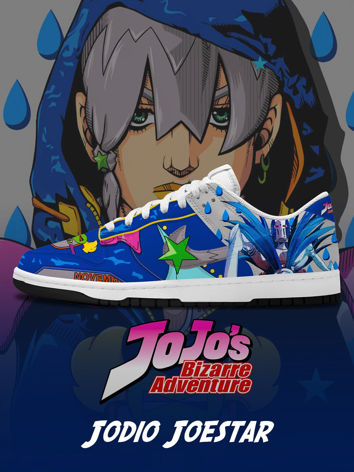 Jodio Joestar V.1 Custom Court-Low Sneakers Design Shoes DK